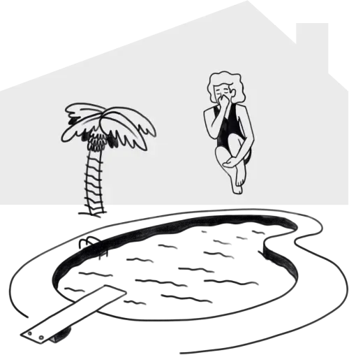 Illustration of house and door